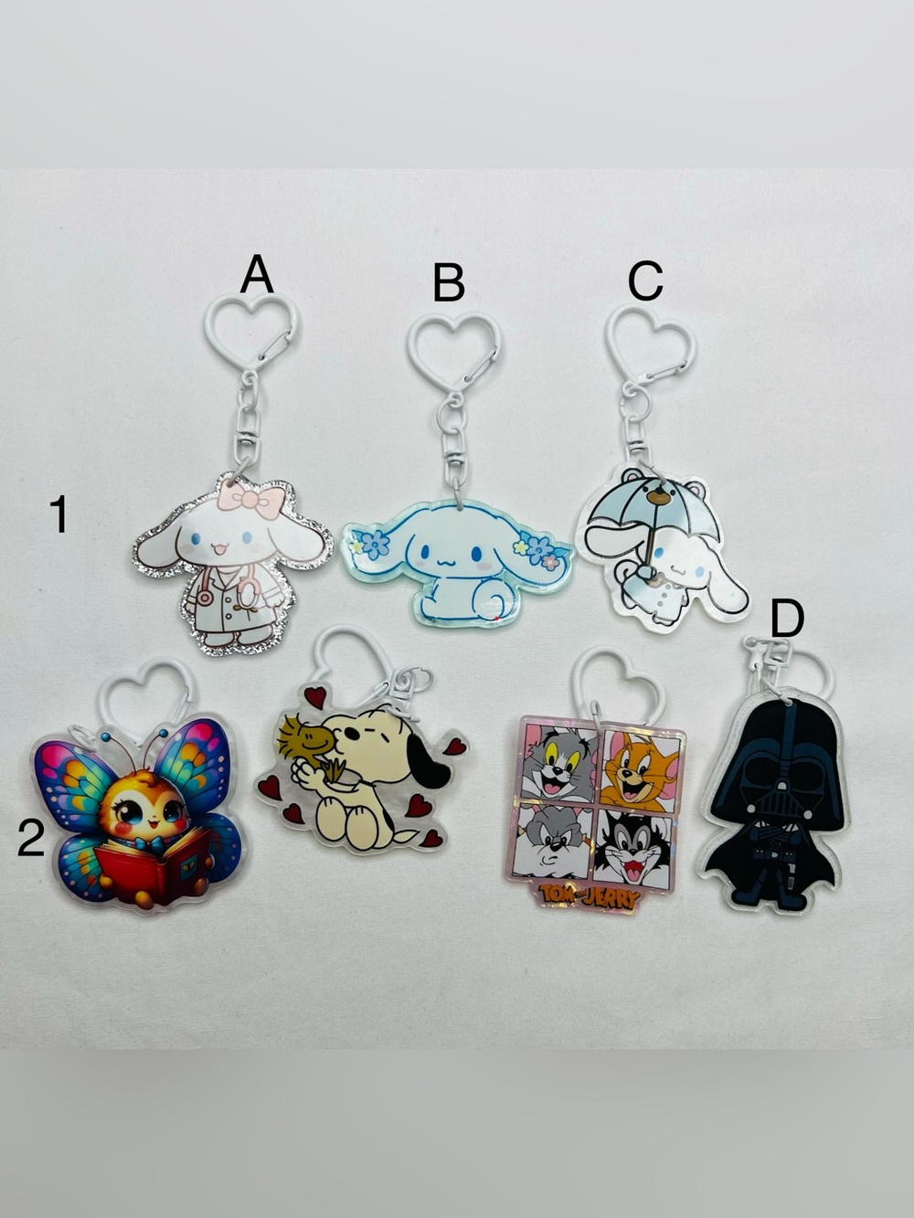 Character acrylic Keychains bag charms